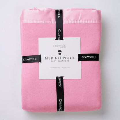 Fine Merino Wool Baby Blanket Satin B