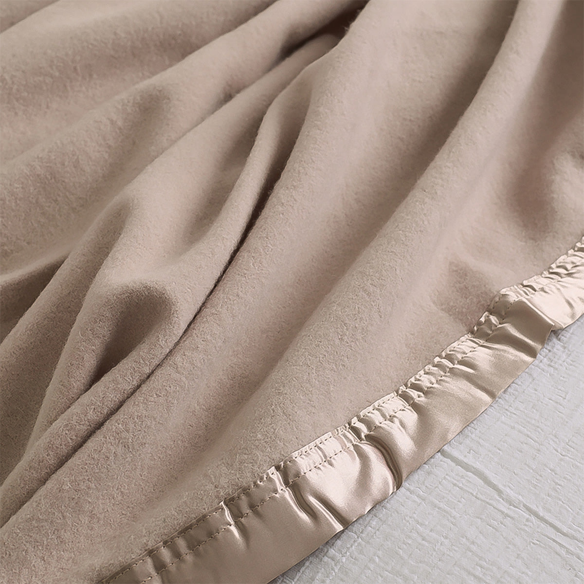 Fine Merino Wool Satin Blanket