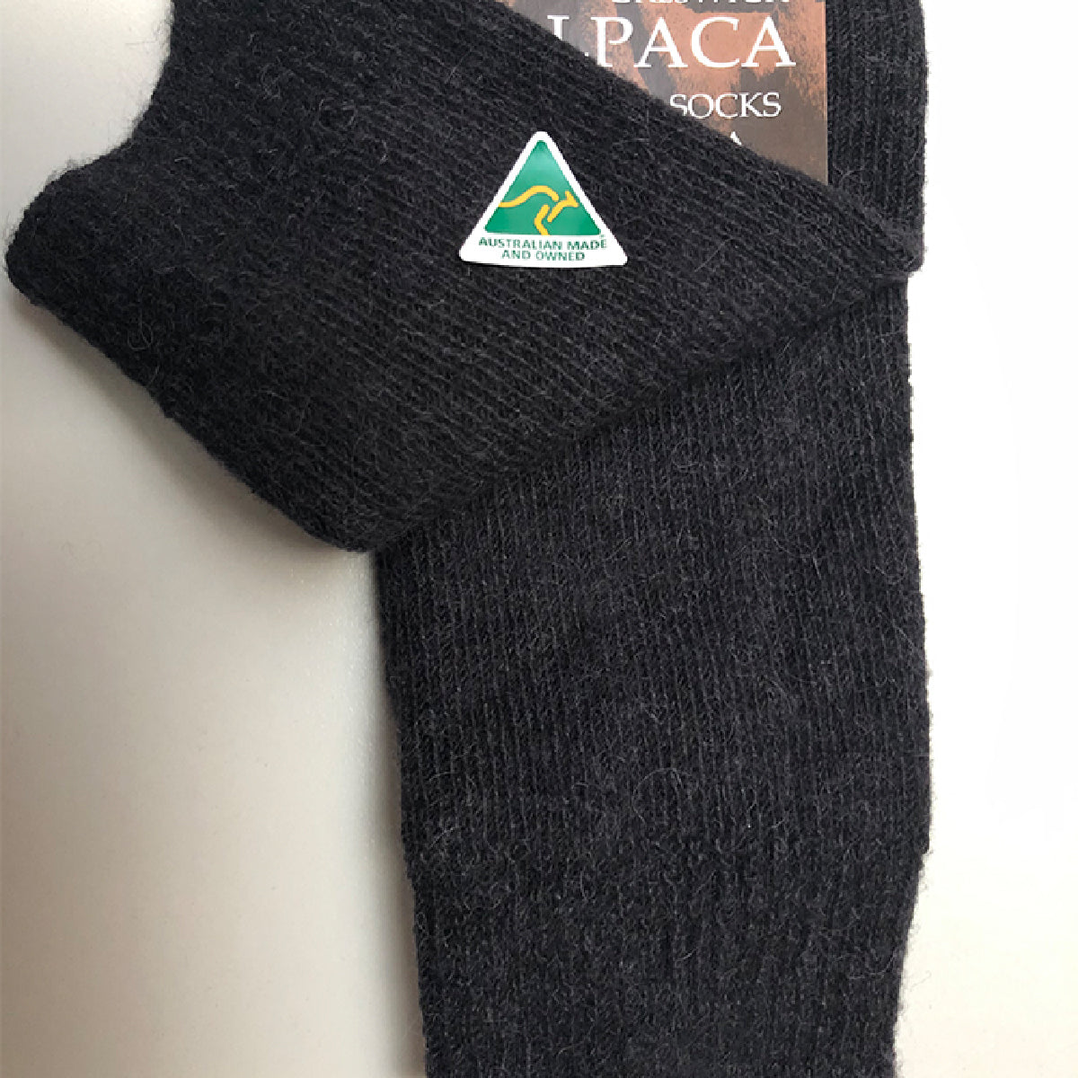 Alpaca Socks Plain Knit