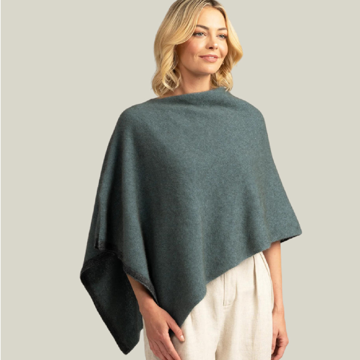 Two Tone Possum Poncho