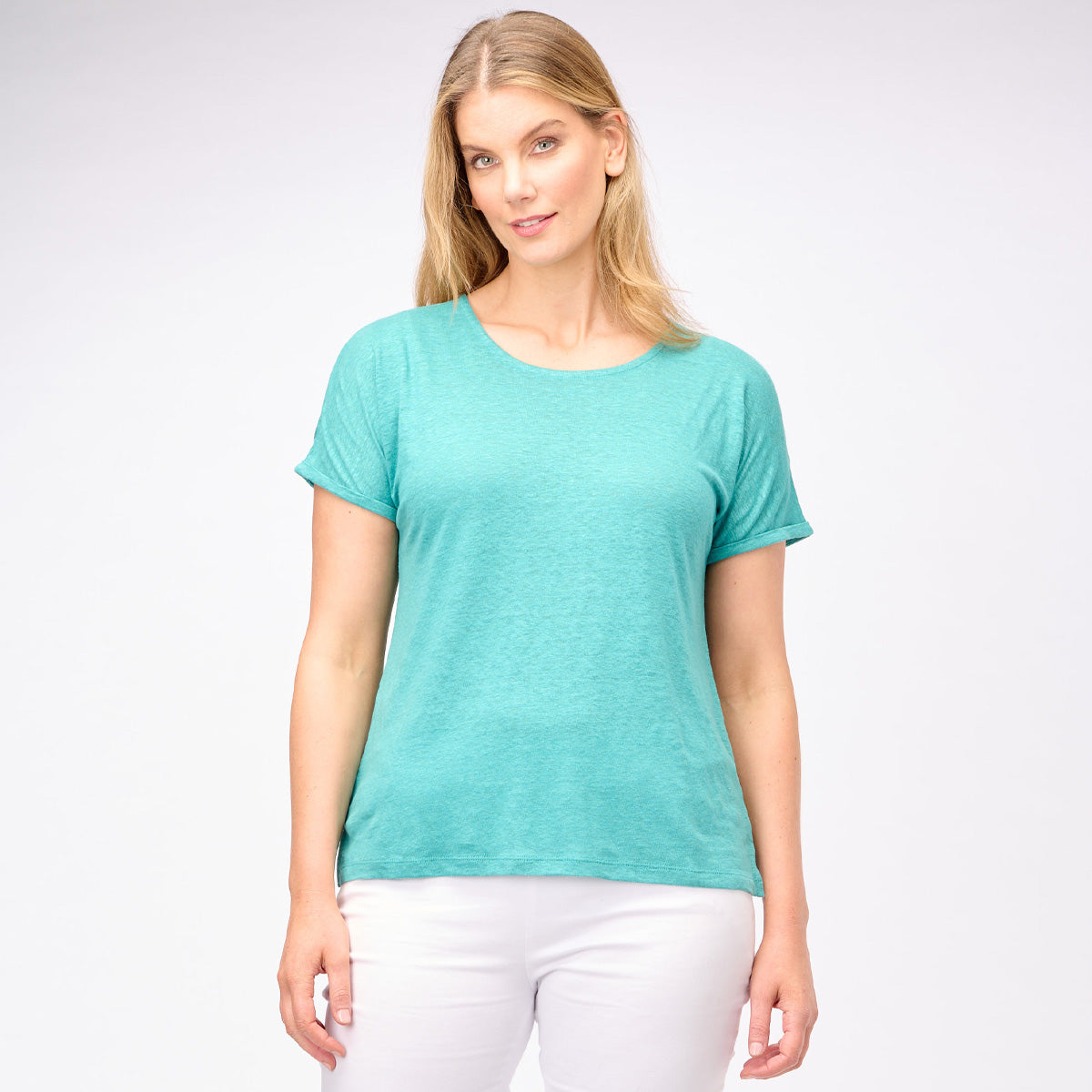 Linen Jersey Relaxed Tee Shirt