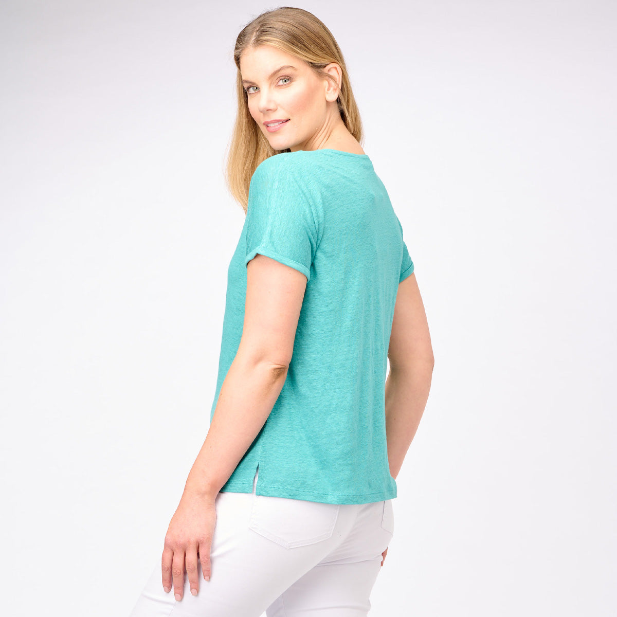 Linen Jersey Relaxed Tee Shirt