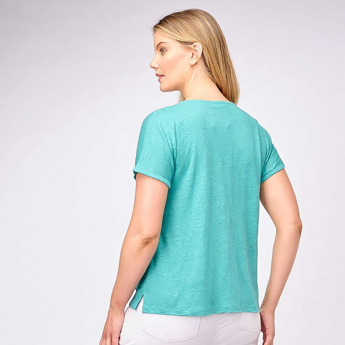 Linen Jersey Relaxed Tee Shirt