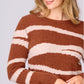Lambswool Longline Zebra Intarsia Sweater