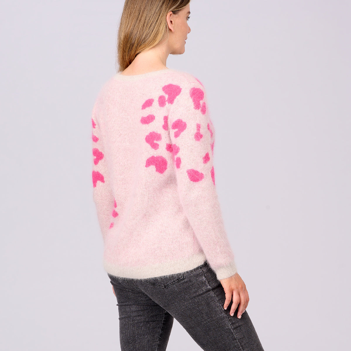 Angora Blend Animal Jacquard Sweater
