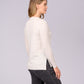 Wool Cashmere Cabled Sleeve Sweater
