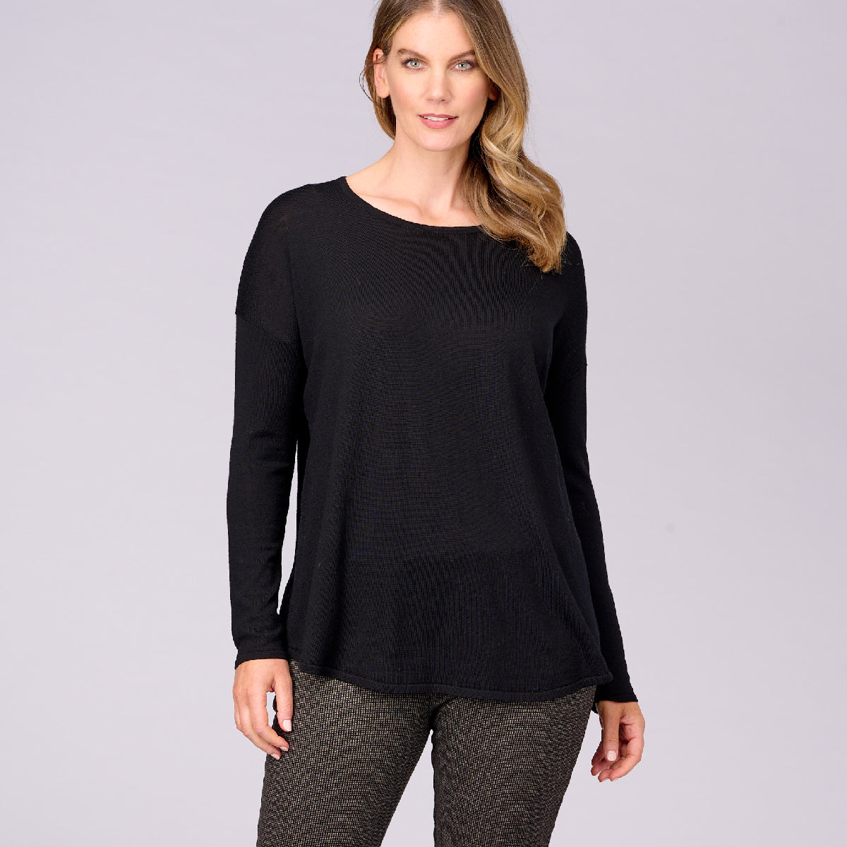 Wool Back Seam Detail Sweater