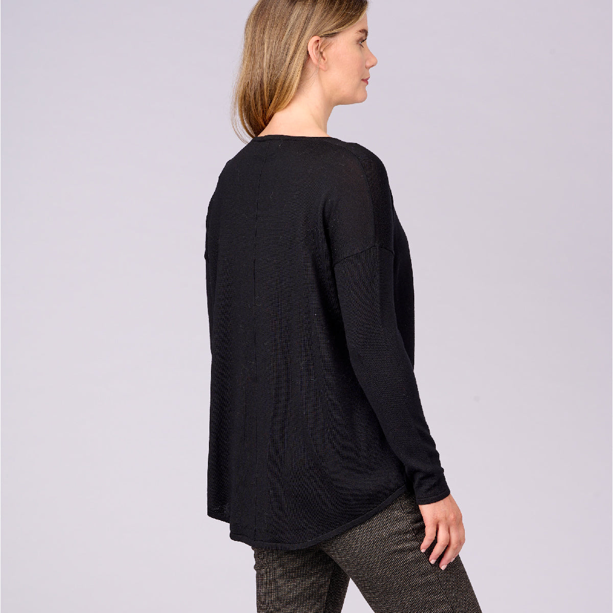 Wool Back Seam Detail Sweater