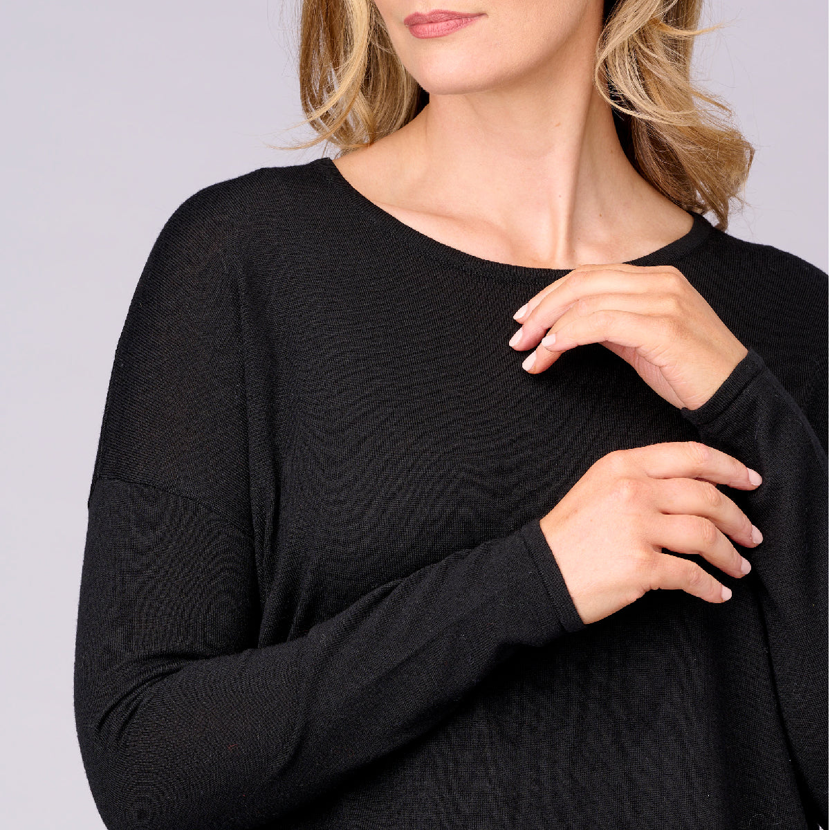 Wool Back Seam Detail Sweater