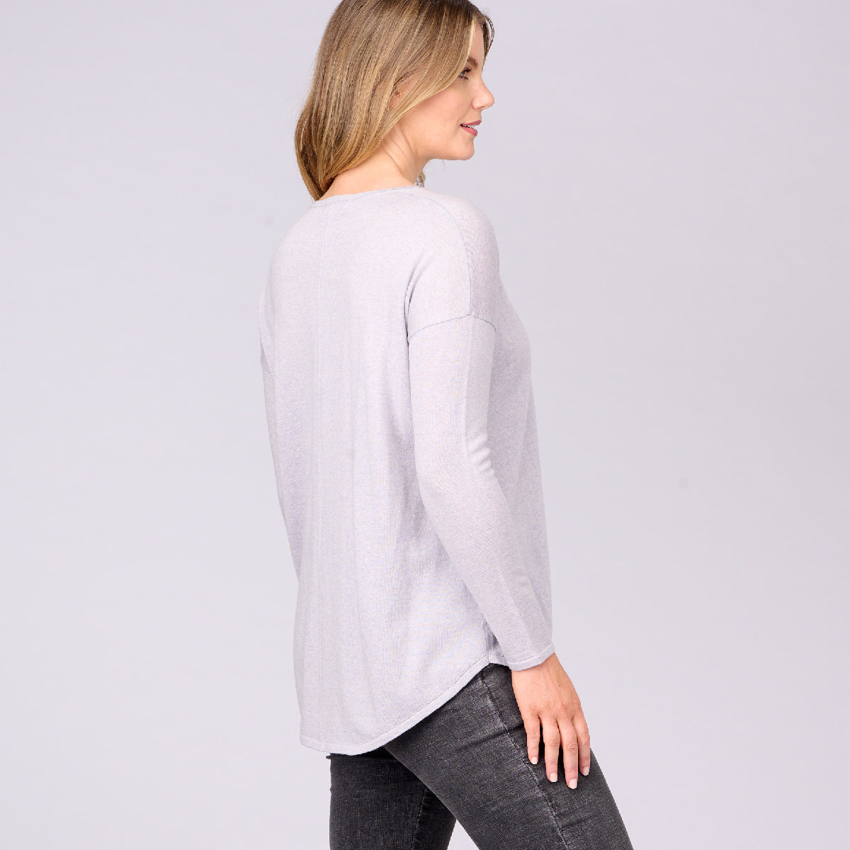 Wool Back Seam Detail Sweater