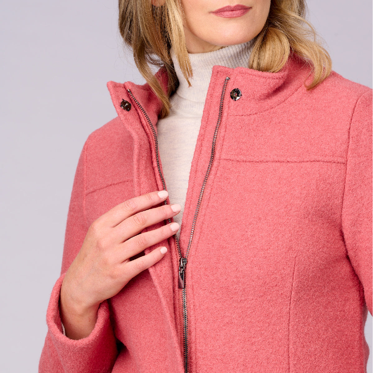 Pink boiled outlet wool jacket