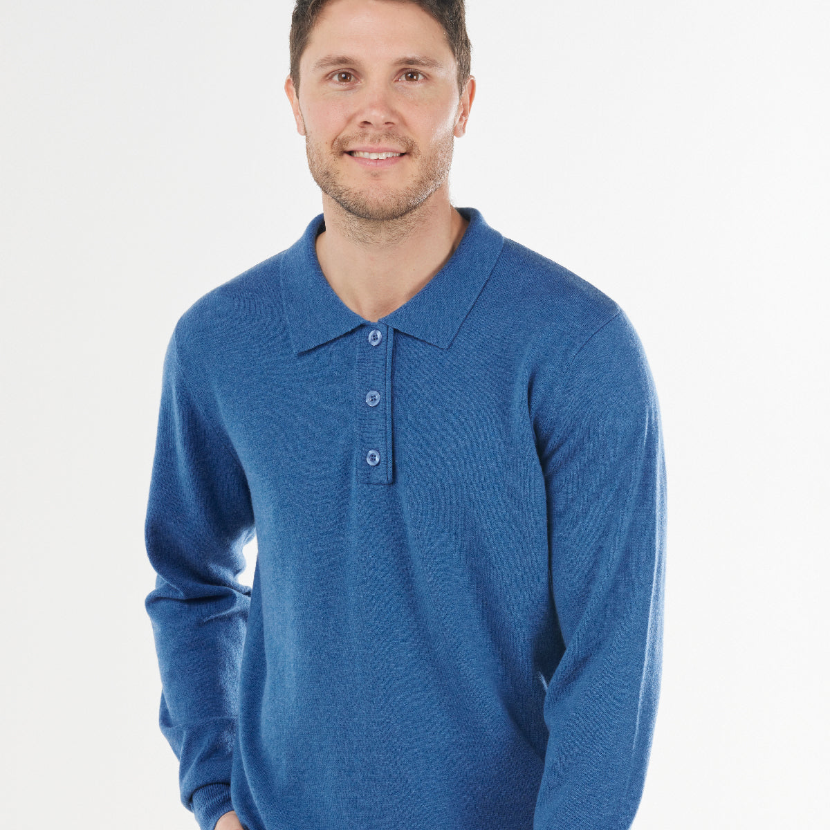 Merino Cashmere 3 Button Polo