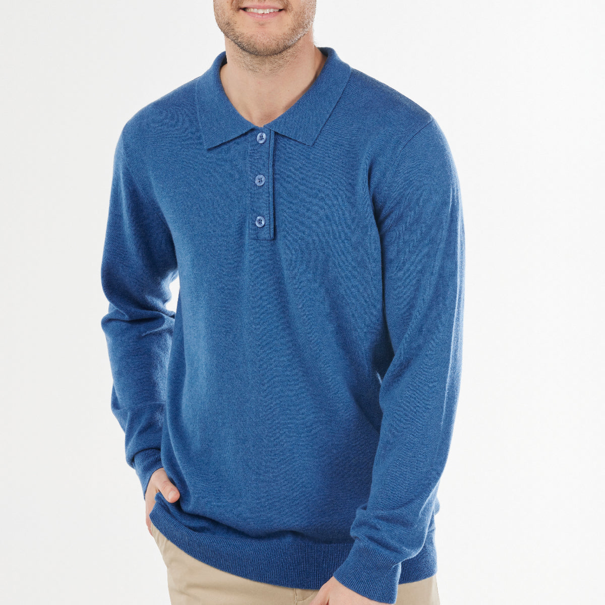 Merino Cashmere 3 Button Polo