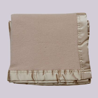 Fine Merino Wool Satin Baby Blanket B