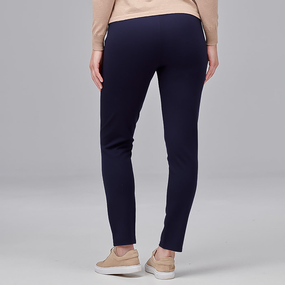 Slim Leg Ponti Zip Pants