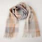 Cashmere Wool Check Scarf