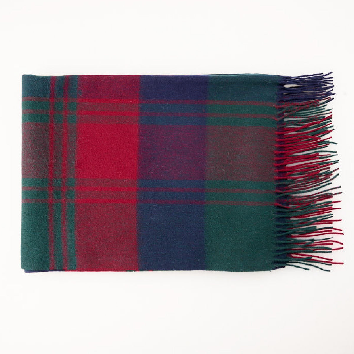 Cashmere Wool Check Shawl