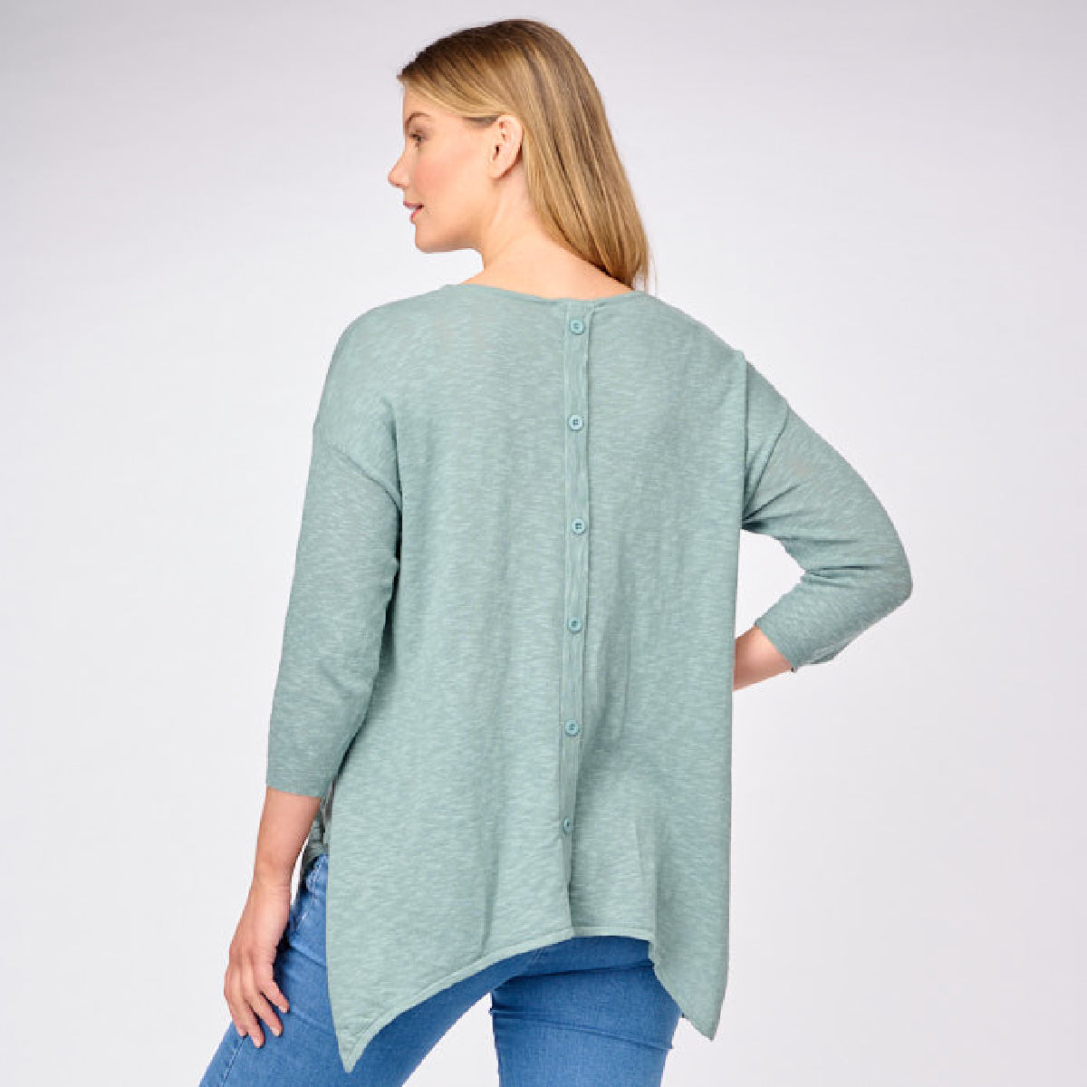 3/4 Sleeve Handkerchief Pullover