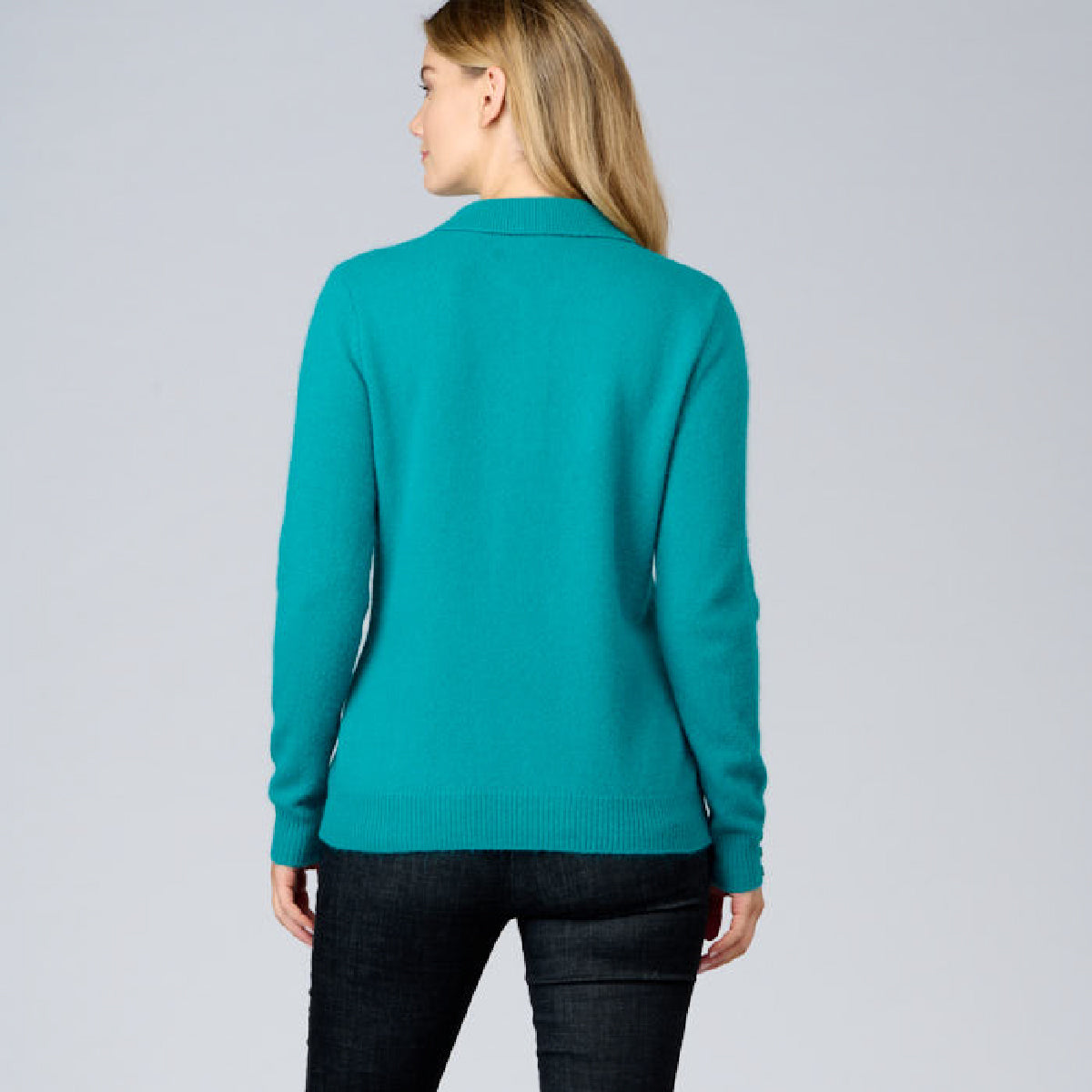 Angora Blend Polo Sweater