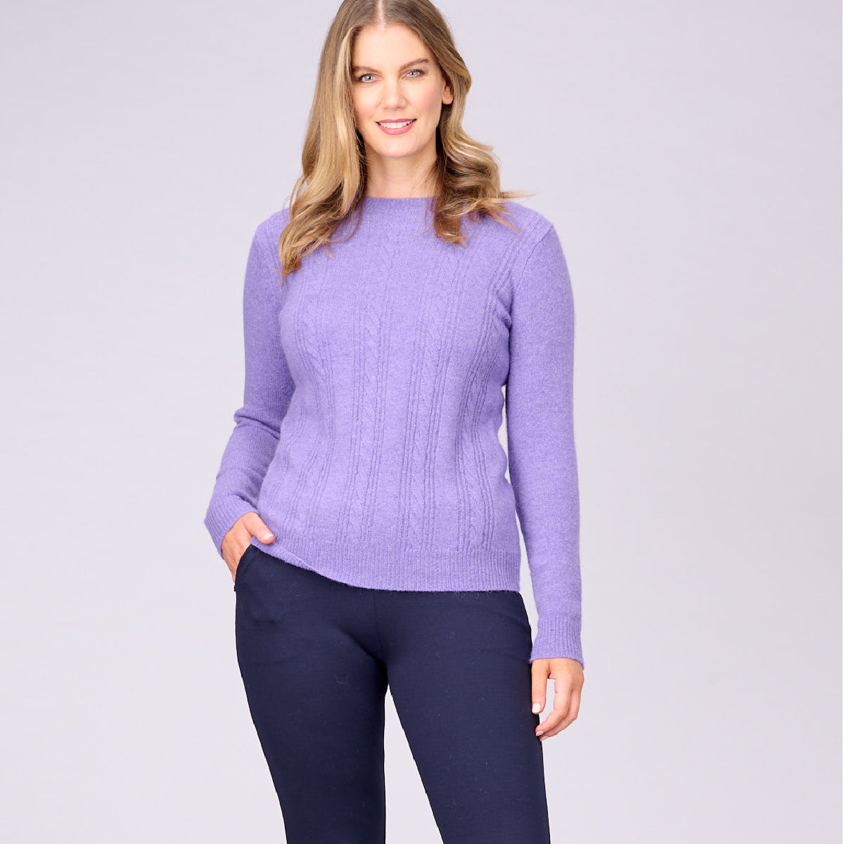 Angora Cable Sleeve Sweater