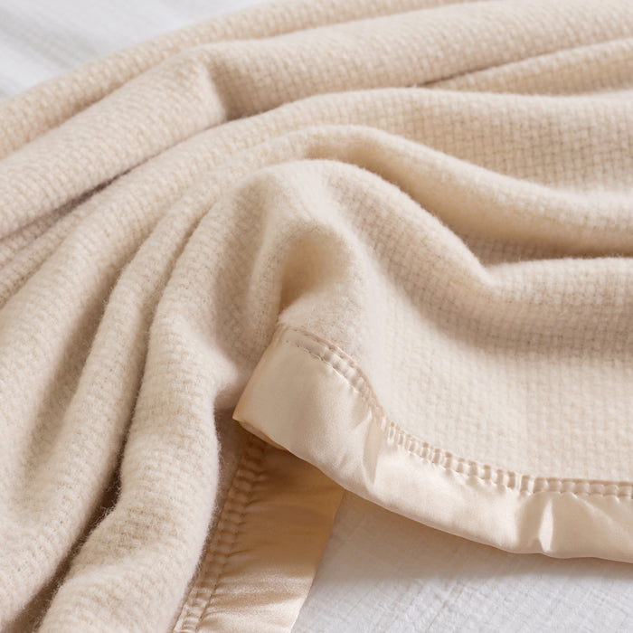 Essential Merino Wool Basket Weave Blanket