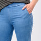 Libby Zip Pocket Denim Pants Straight 7/8