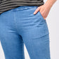 Libby Zip Pocket Denim Pants Straight 7/8